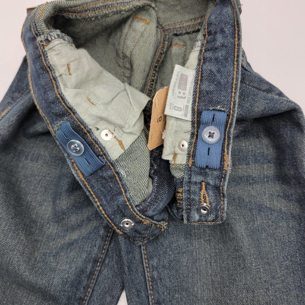 Crazy 8 Boys Jeans Size 8 Slim Bootcut Blue Denim Dark Wash 5 Pocket Design - Picture 7 of 16